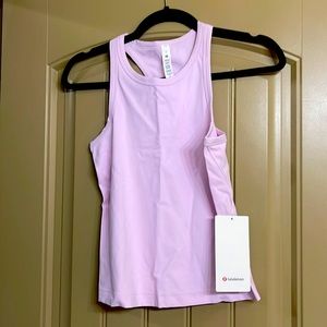 Meadowsweet pink align waist length tank, size 6, new with tags